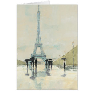 Tour Eiffel   Paris sous la pluie