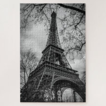 Tour Eiffel Puzzle noir et blanc