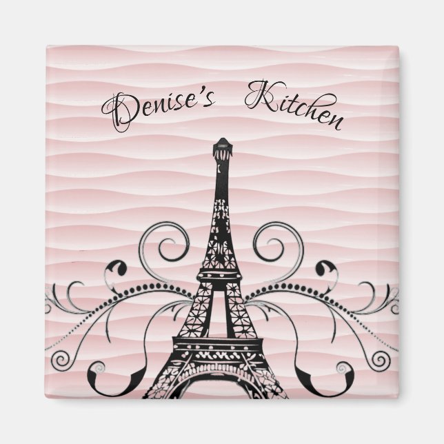 Tour Eiffel rose Magnet (Devant)