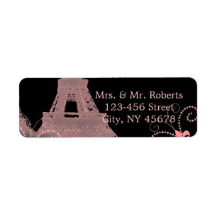 tour eiffel rose noir vintage paris mariage