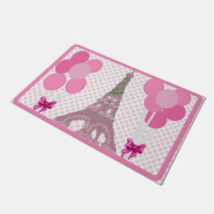 Tour Eiffel rose Rose Rose Ballons tapis