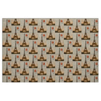Tour Eiffel vintage Tissu de lin naturel