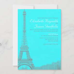 Tour Eiffel Whimsical Invitations de mariage