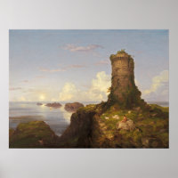 Tour en ruine - Thomas Cole Poster des Beaux-Arts