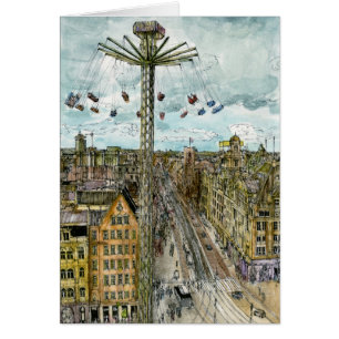 Tour européen d'oscillation d'aquarelle des