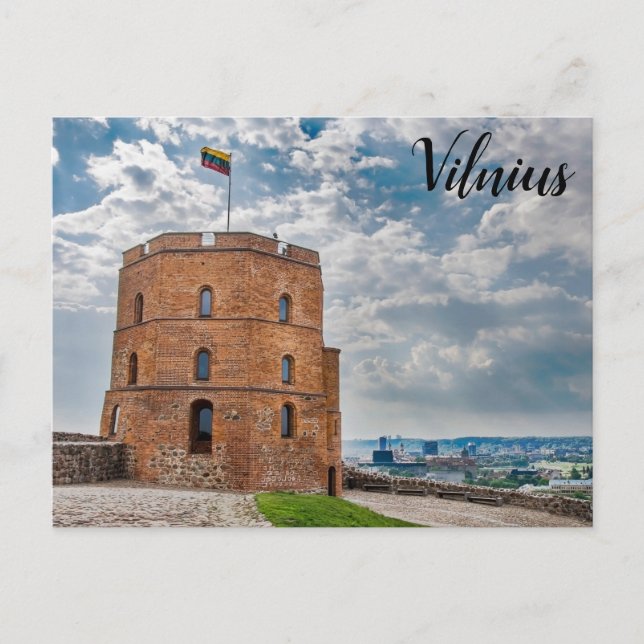 Tour Gediminas à Vilnius, Lituanie Carte postale (Devant)