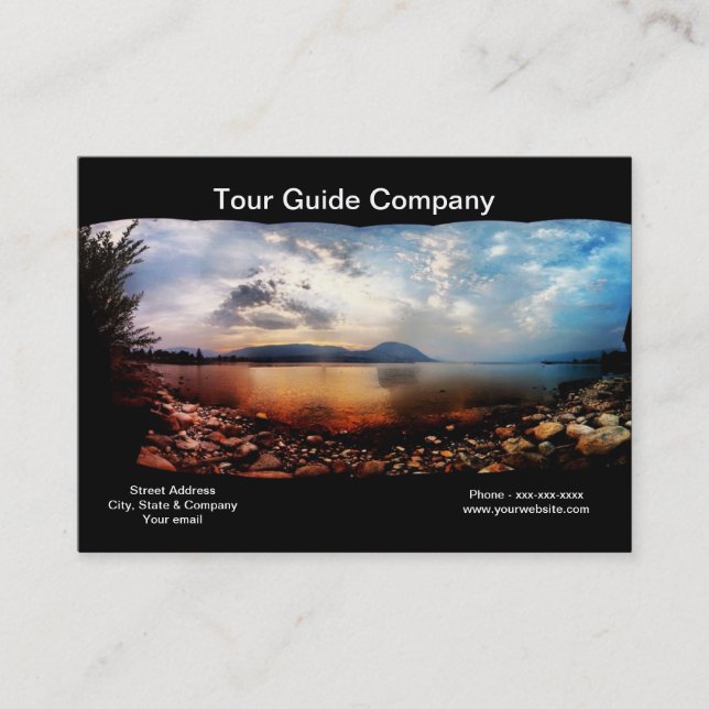 Tour Guide Company Business Card (Front)