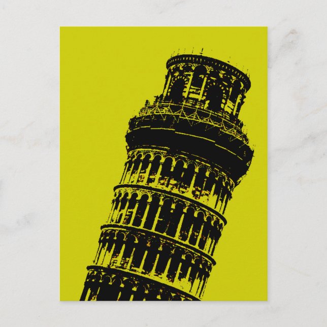 Tour penchée de Pise Pop Art Carte postale (Devant)
