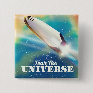Tour The Universe space art. 2 Inch Square Button
