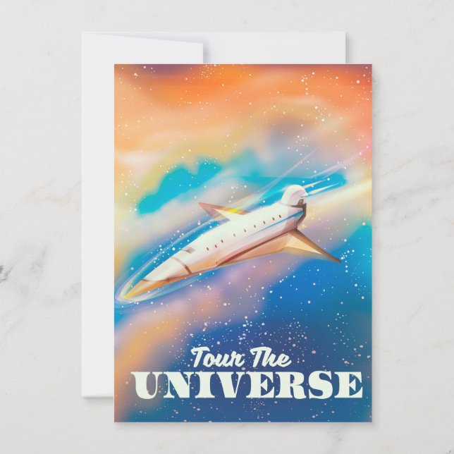 Tour the Universe space ship Invitation (Back)