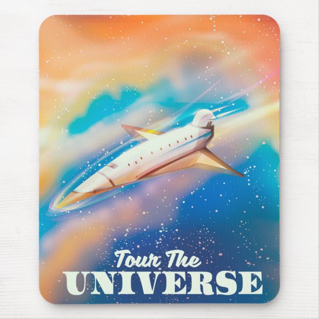 Tour the Universe space ship Mouse Pad (Front)