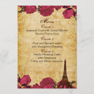 Tour vintage eiffel rose Paris Cartes mariage