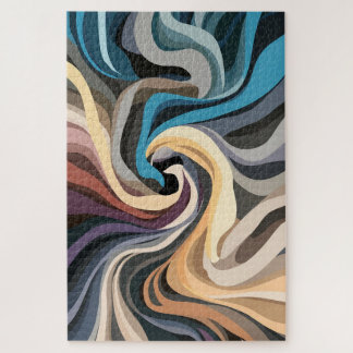 Tourbillon Atténué | Puzzle Spirale Abstrait Moder