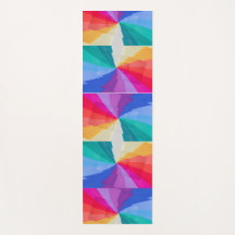 Tourbillon de couleurs sur tapis de yoga