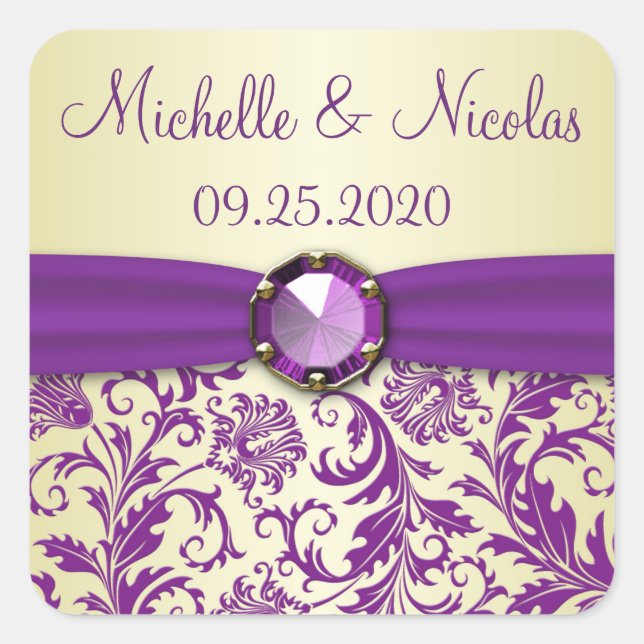Tourbillons violets en or Enregistrer le sticker d (Devant)