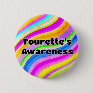 Tourette’s Awareness Badge – Abstract Calm Swirl  2 Inch Round Button