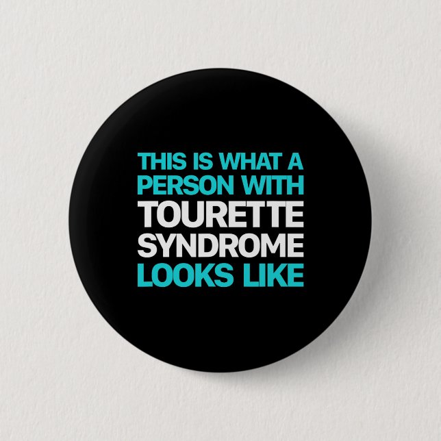 Tourette Syndrome Awareness Down Syndrome Awarenes 2 Inch Round Button (Front)