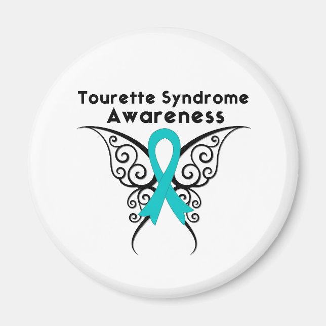 Tourette Syndrome Awareness Tattoo Butterfly Magnet (Front)