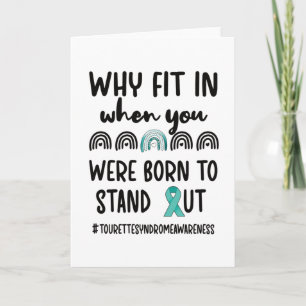 Tourette Syndrome Awareness Tourettes Warrior Teal Card