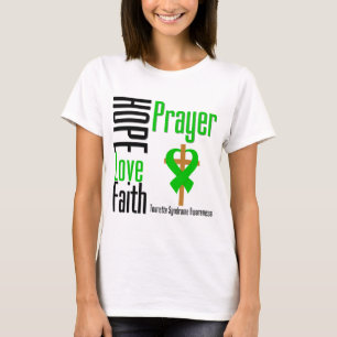 Tourette Syndrome Hope Love Faith Prayer Cross T-Shirt