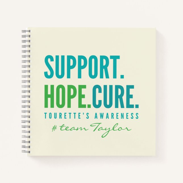tourette's Custom support hope Notebook Journal (Front)