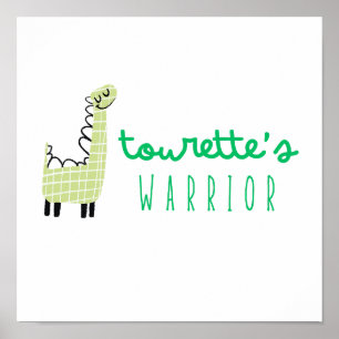 Tourette's guerrier sensibilisation joli affiche