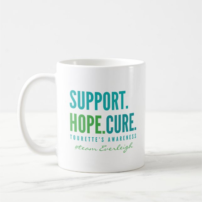 tourette's support Custom personalized name Mugs  (Left)