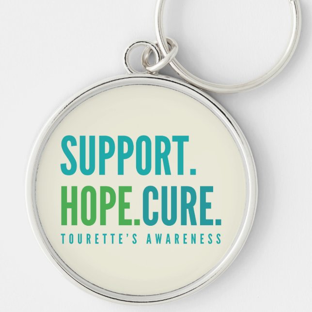 tourette's support hope cure awareness Keychain  (Front)