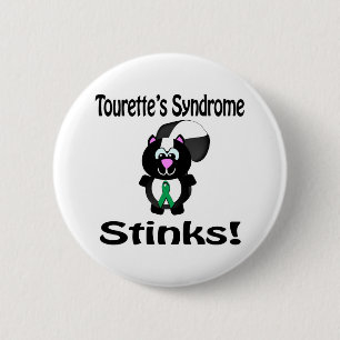 Tourettes Syndrome Stinks Skunk Awareness Design 2 Inch Round Button