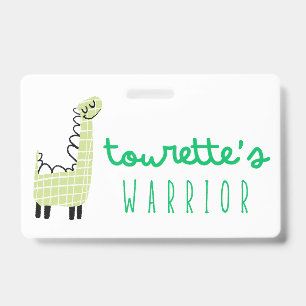 tourette's warrior awareness Badge Laynard