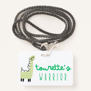 tourette's warrior awareness Badge Laynard