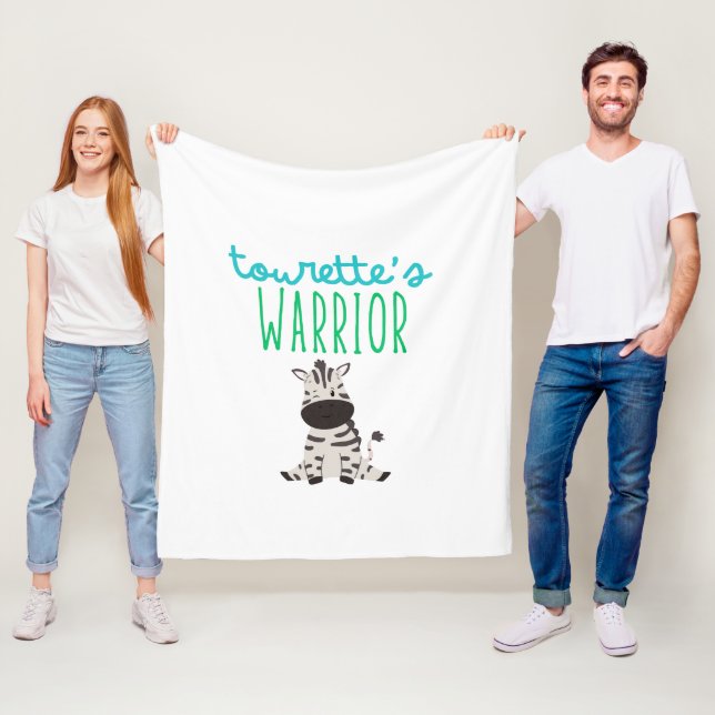 tourette's warrior kids cute Fleece Blanket gift (In Situ)