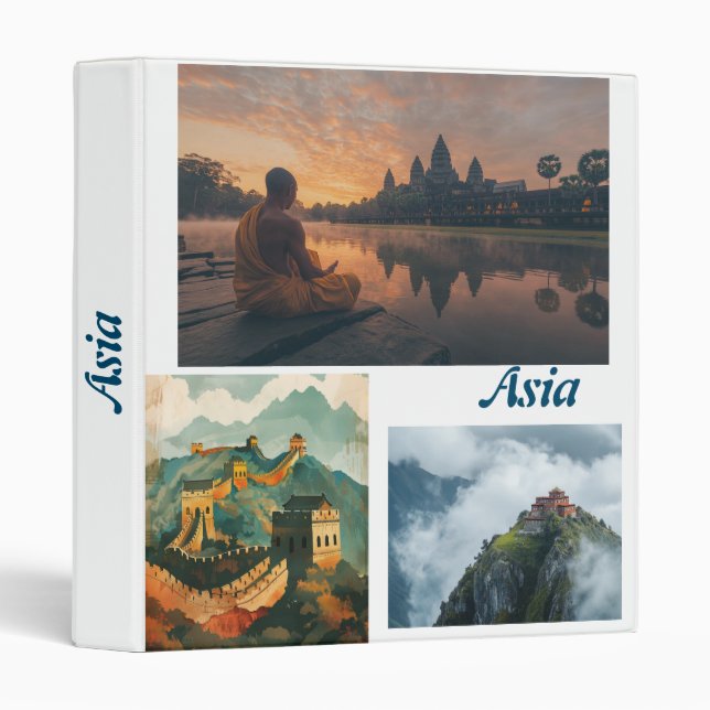 Touring Asia Family Photo Album 3 Ring Binder (Front/Spine)