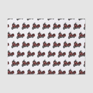 Touring motorcycle cartoon illustration tissue paper