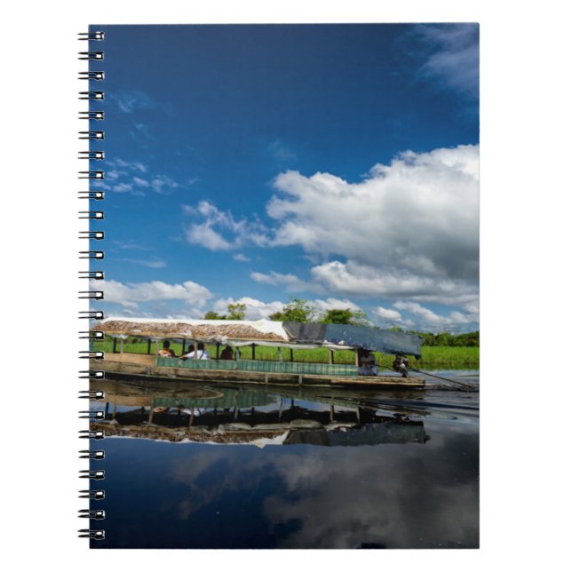 Tourist Boat Reflection Notebook (Front)