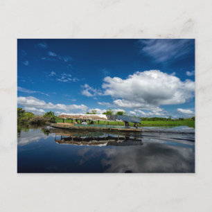 Tourist Boat Reflection Postcard