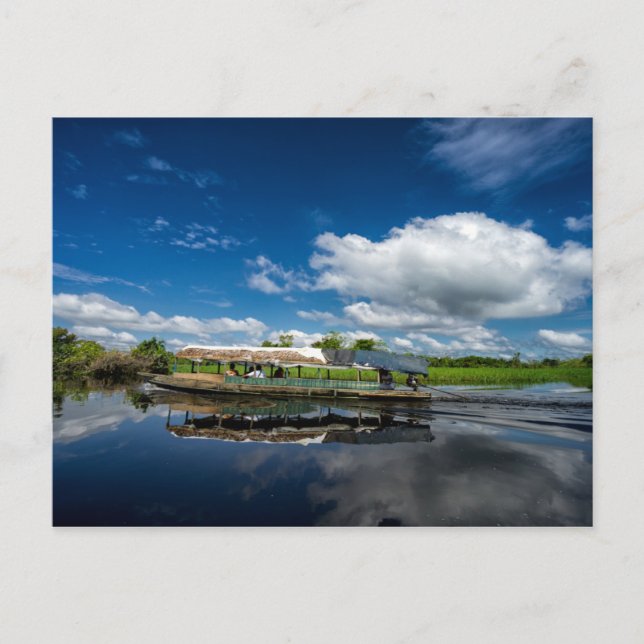 Tourist Boat Reflection Postcard (Front)