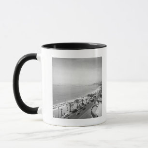 Tourist complex view at seashore B&W Mug