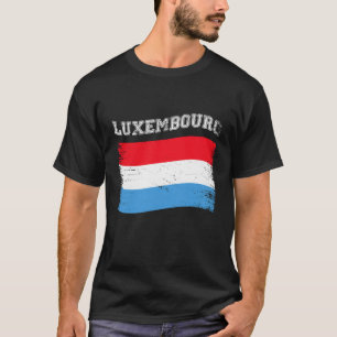 Tourist Holiday Destination Luxembourg Flag T-Shirt