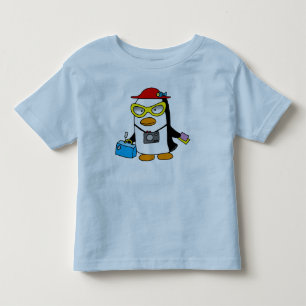 tourist penguin toddler t-shirt