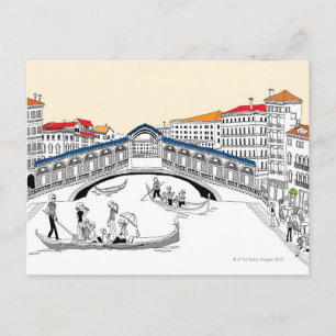 Tourist Travelling in Boats Postcard