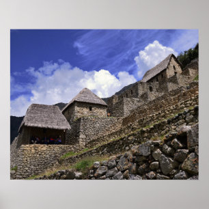 Tourists at Machu Picchu Poster