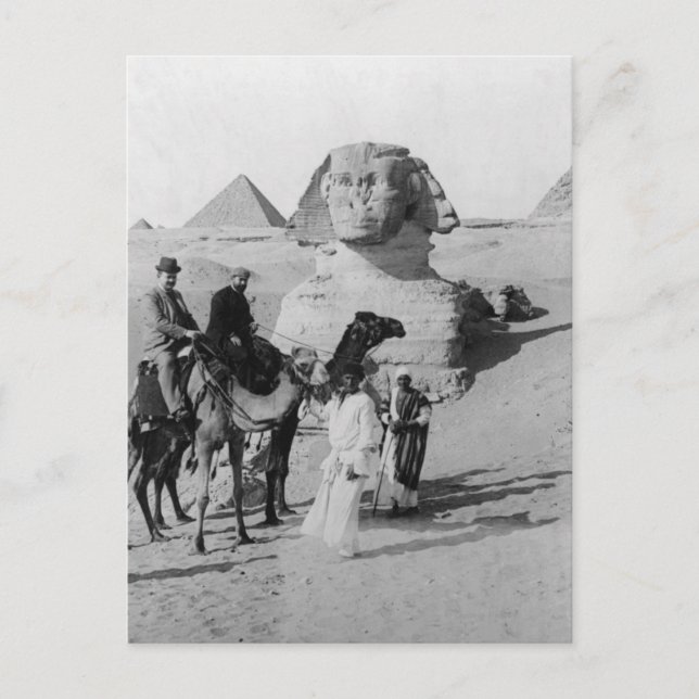 Tourists Travelling by Sphinx Postcard (Front)