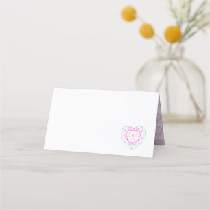 Tourmaline 8th anniversary hearts place cards