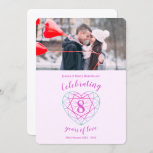 Tourmaline Anniversary 8 years photo invitations
