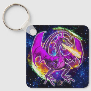 Tourmaline Cosmic Dragon  Keychain