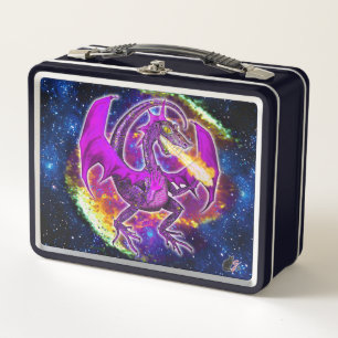 Tourmaline Cosmic Dragon  Metal Lunch Box