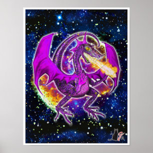 Tourmaline Cosmic Dragon Poster