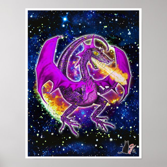 Tourmaline Cosmic Dragon Poster (Front)