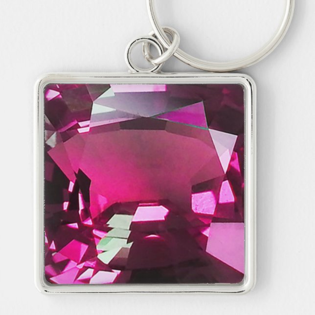 Tourmaline Gemstone Pink Keychain (Front)